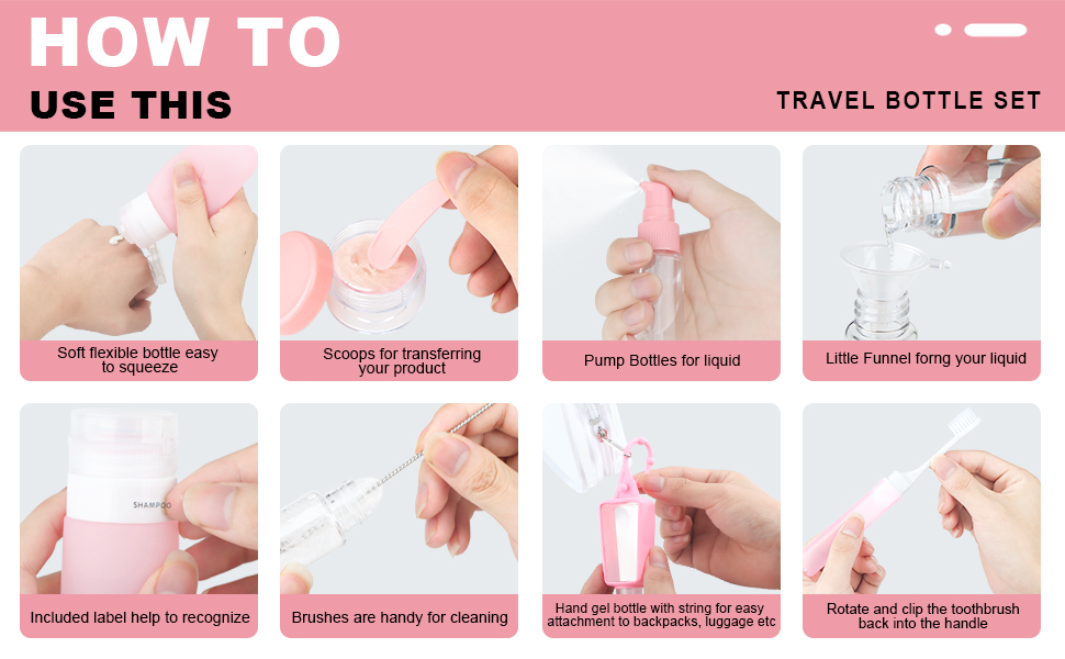 Silicone Travel Bottles Set