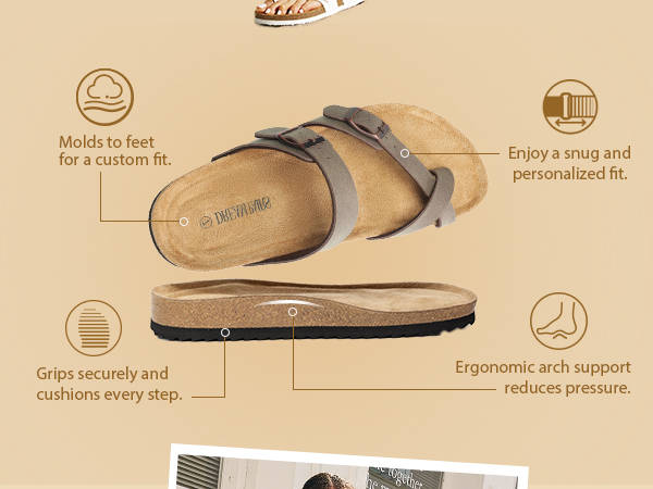 Amazon.com | DREAM PAIRS Women's Thong Slide Sandals with