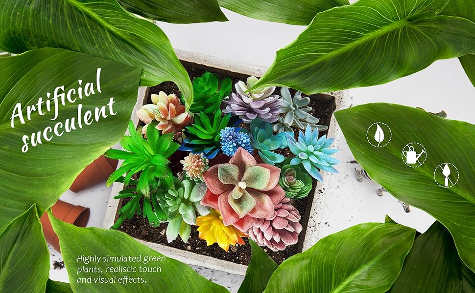 Artificial Succulents Plants 20 Pack, Mini Succulents Bulk Realistic