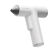 Dispositivo electrónico portátil blanco con punta redondeada, parecido a una pistola de masaje o un utensilio de cuidado personal