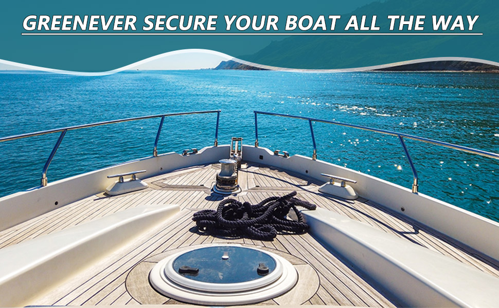 NovelBee 4 Pack Double Braided Nylon Dock Line with 12" Eyelet Marine