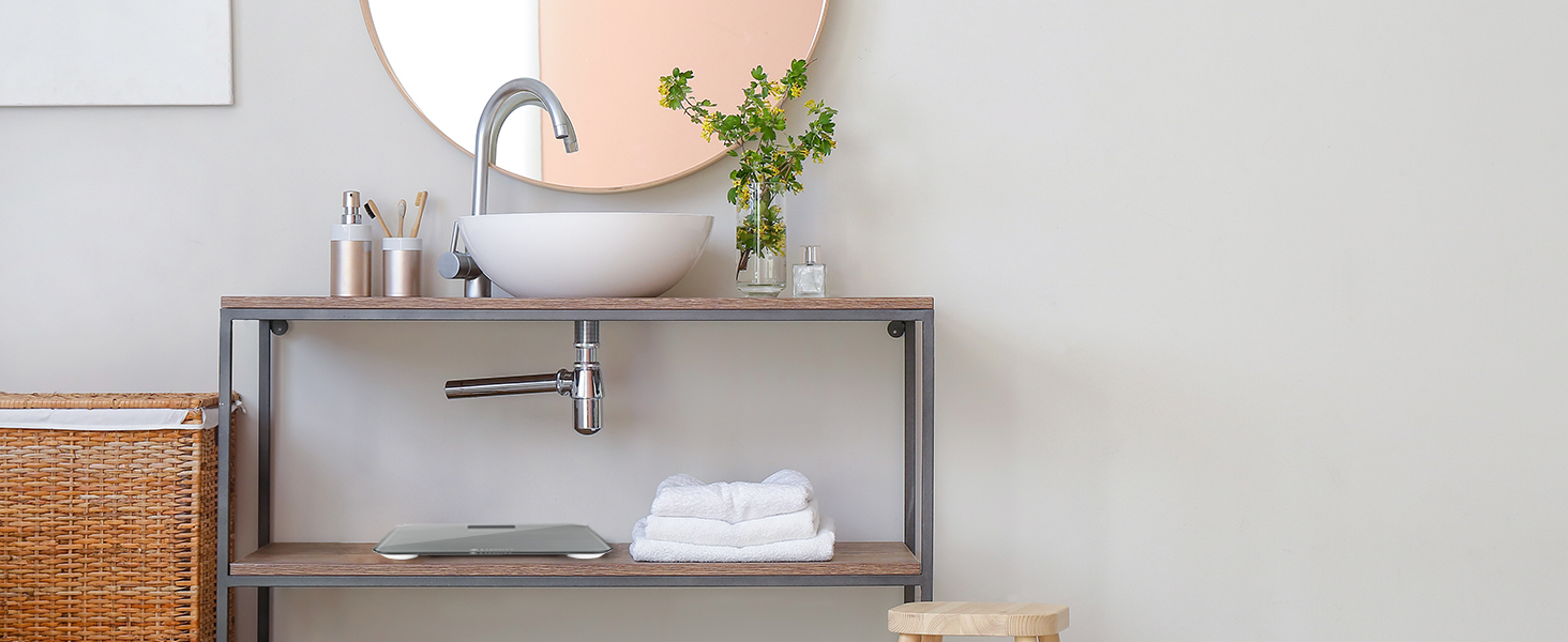 Compact Design The scale fits comfortably in virtually any room and can be easily stored.