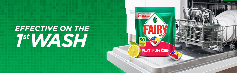 Fairy 1 Step Clean Plus Automatic Dishwasher Tablets, Lemon Scent, 50  Tablets : Buy Online at Best Price in KSA - Souq is now Amazon.sa: Health