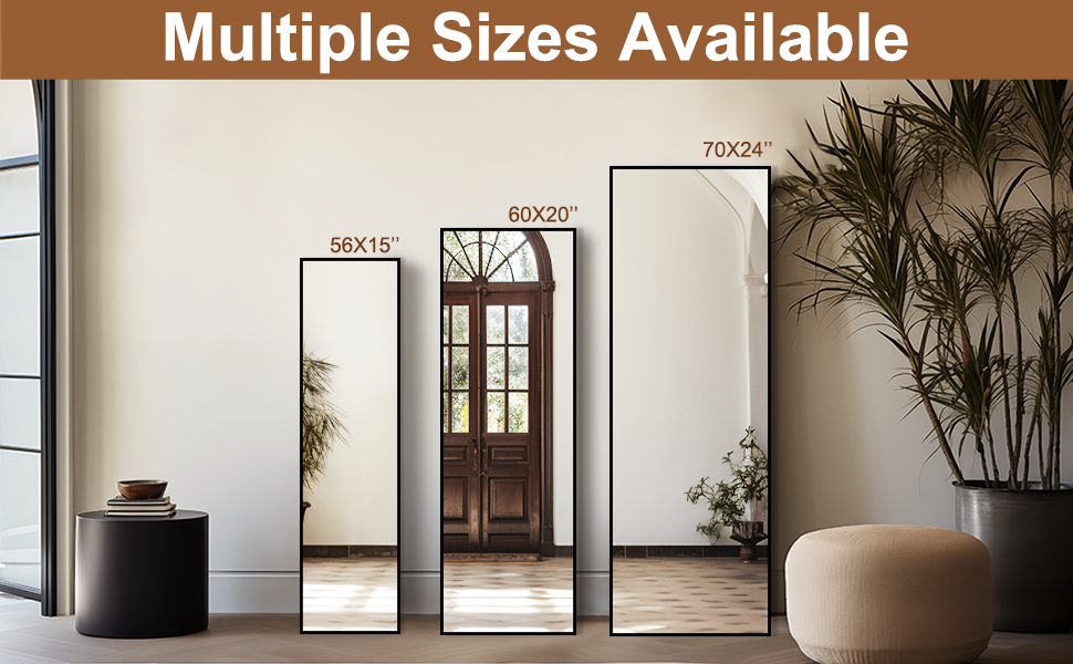 Delma Wall Mirror Full Length Mirror,Standing Mirror Full Body,Large Floor Mirror