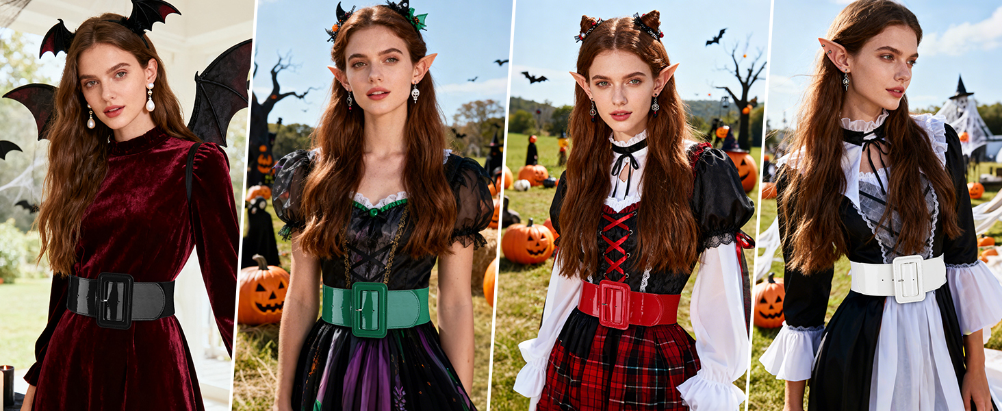 Women Wide Stretchy Belt Elastic Belt for Dresses Fashion Ladies Waist Belt with Square Buckle