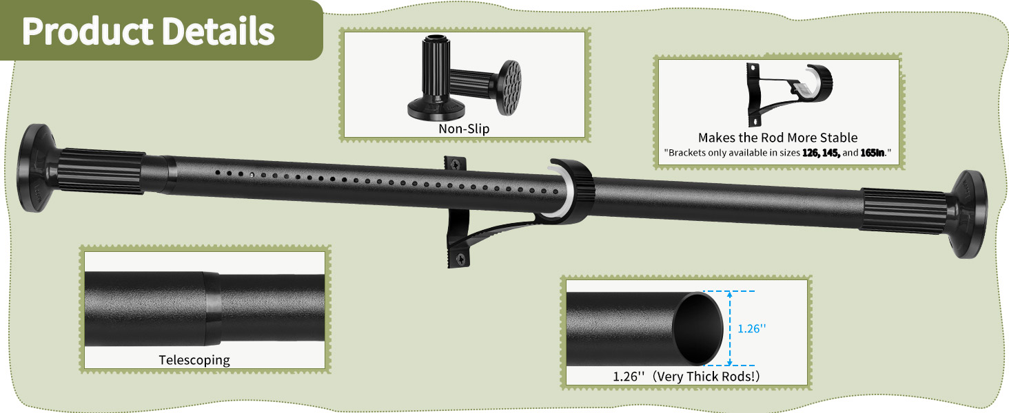tension curtain rod 