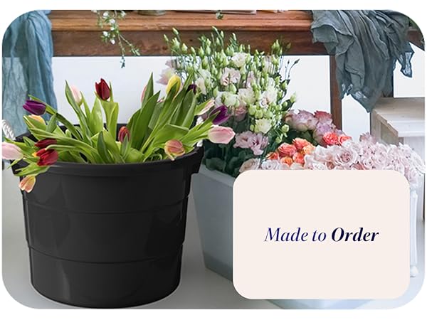 Homz 17 Gal Plastic Open Storage Round Utility Tub with Handles, Black (2 Pack)