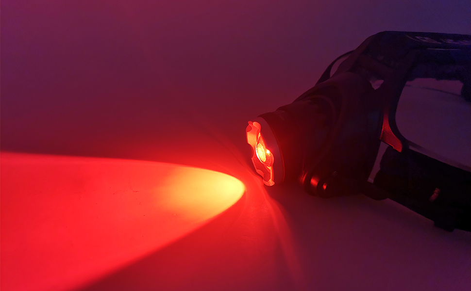XYSRZ Red Light Headlamp 3 Modes Zoomable Red Headlamp for
