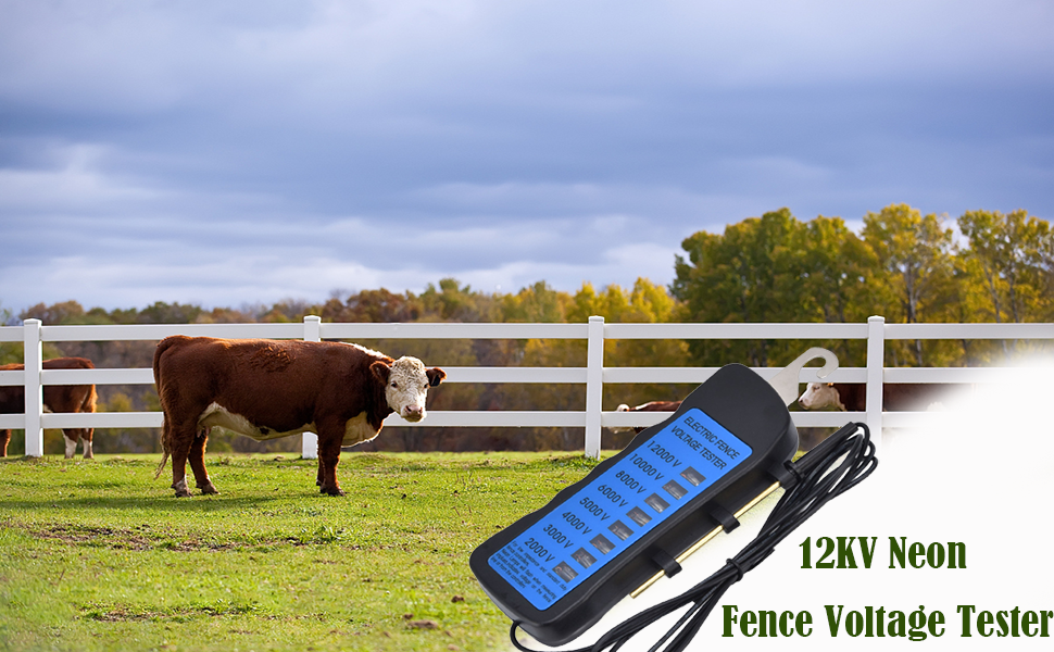 OKJHFD 12KV Neon Fence Voltage Tester Neon Fault Finder, Electric Fence
