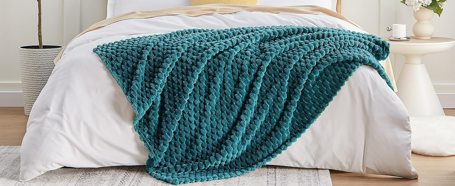 teal throw blanket