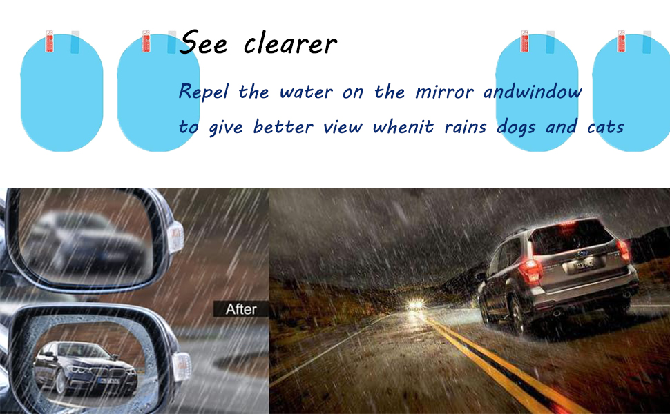 4PCS Car Rearview Mirror Film