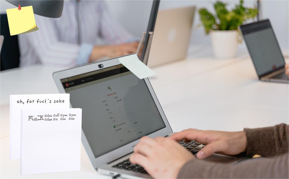 KUIING 3 Pack Funny Sticky Notes, Humorous Sticky Notepad, Funny Spoof