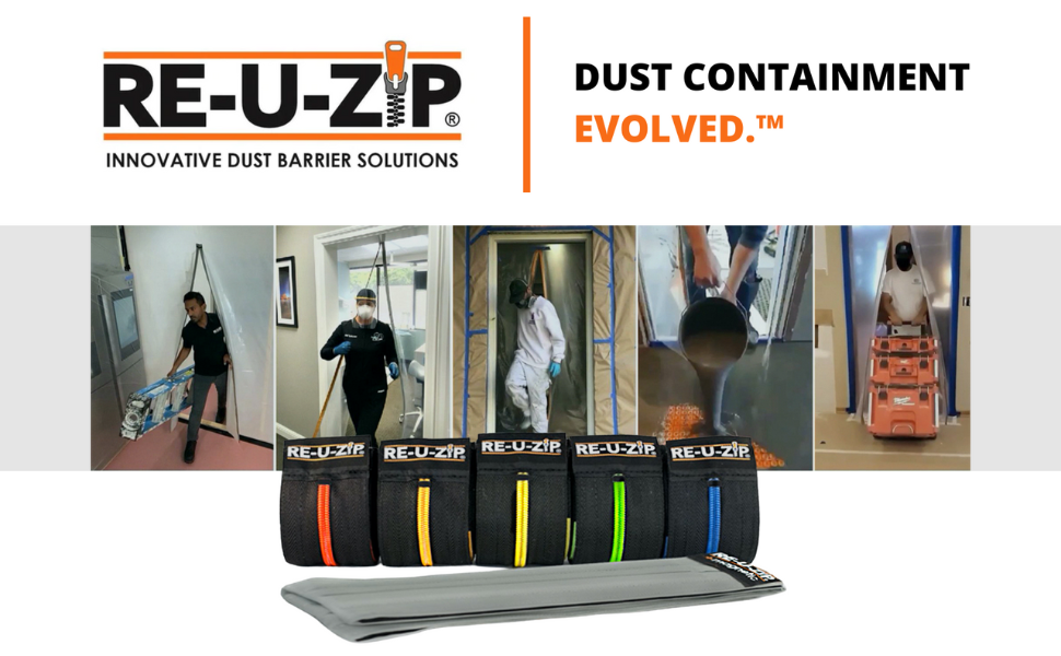 REUZIP Reusable Dust Barrier Zipper Pro Bundle (6 Red