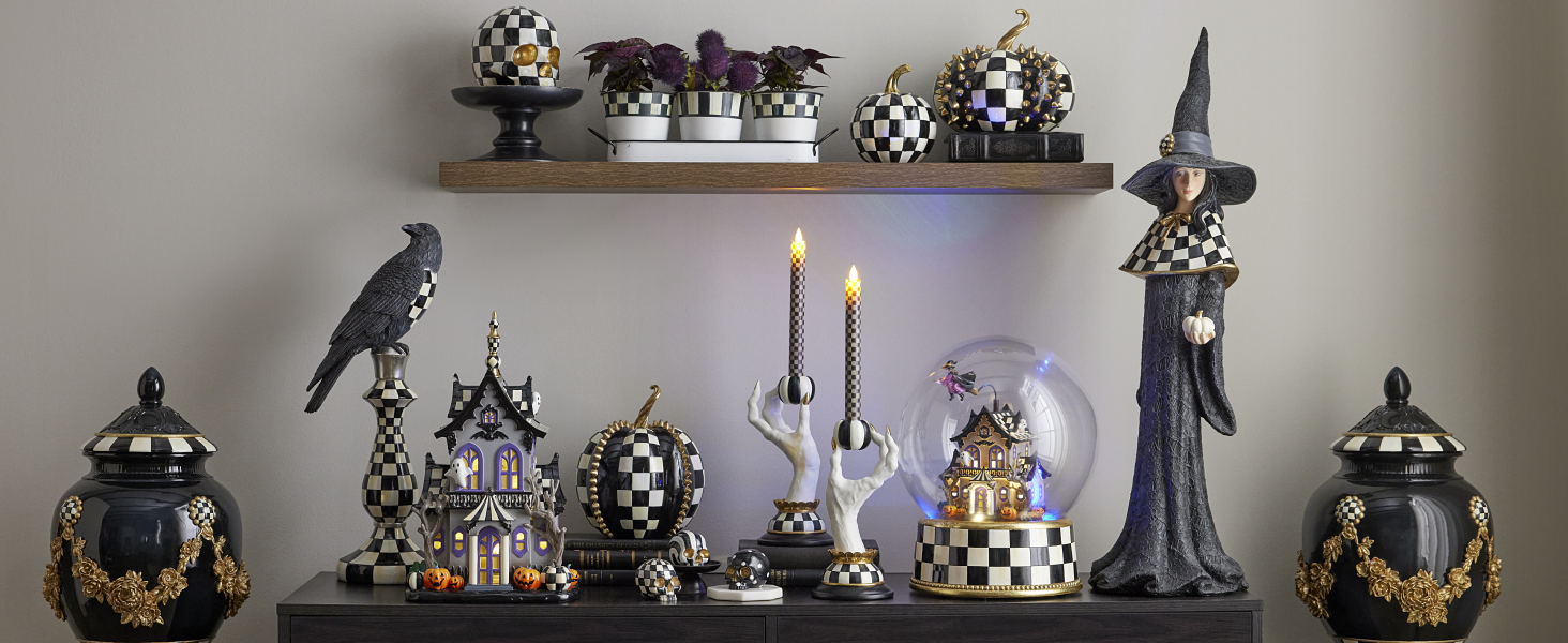 MACKENZIECHILDS Courtly Check Illuminated JackO’Lantern