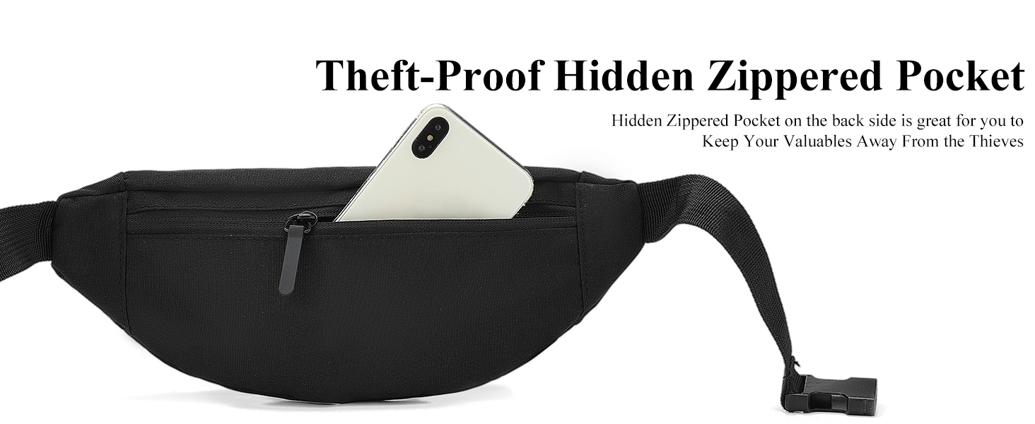 MAXTOP Large Crossbody Fanny Pack Belt Bag for Women Men with 4Zipper