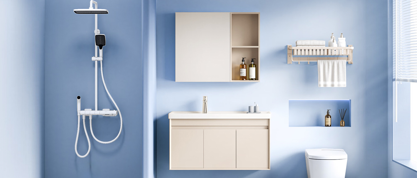 Kadaligh 56IN Double Sink Bathroom Vanity 2 Drawers & One