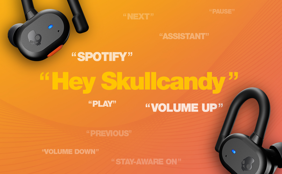 Skullcandy Push Active True Wireless Earbuds. Spotify. Voice Assistant.
