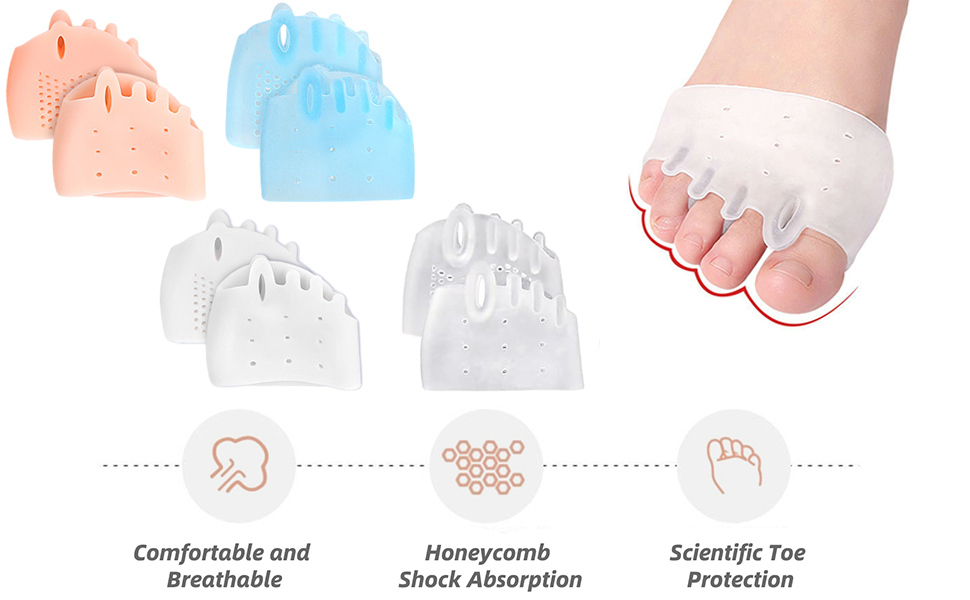 Amazon.com : Hyggear Silicone Toe Separators for Women,4 Pairs Silicone ...