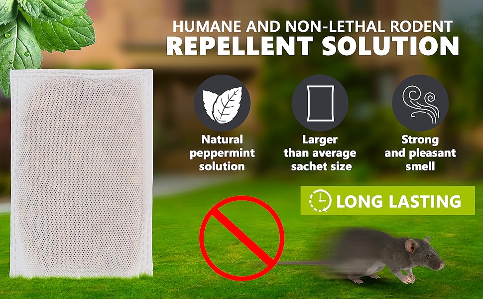 PestSachet, Mouse and Rat Repellent Sachets, Peppermint Oil Sachets