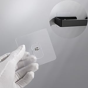 Toalleros de Baño, Toallero Negro sin Taladro, 31,5 cm ...