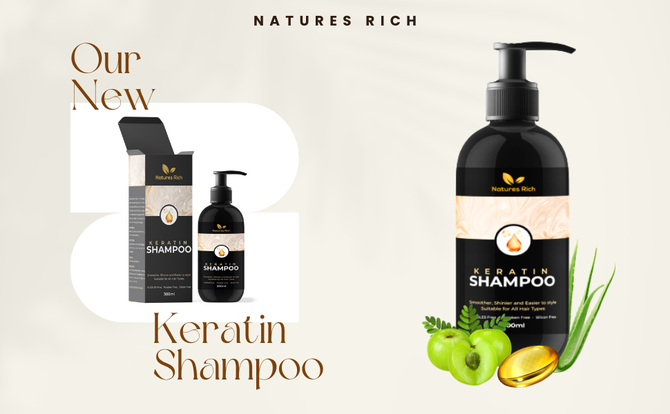 Buy Natures Rich Keratin Shampoo Makes Hair Soft, Shiny and Smooth