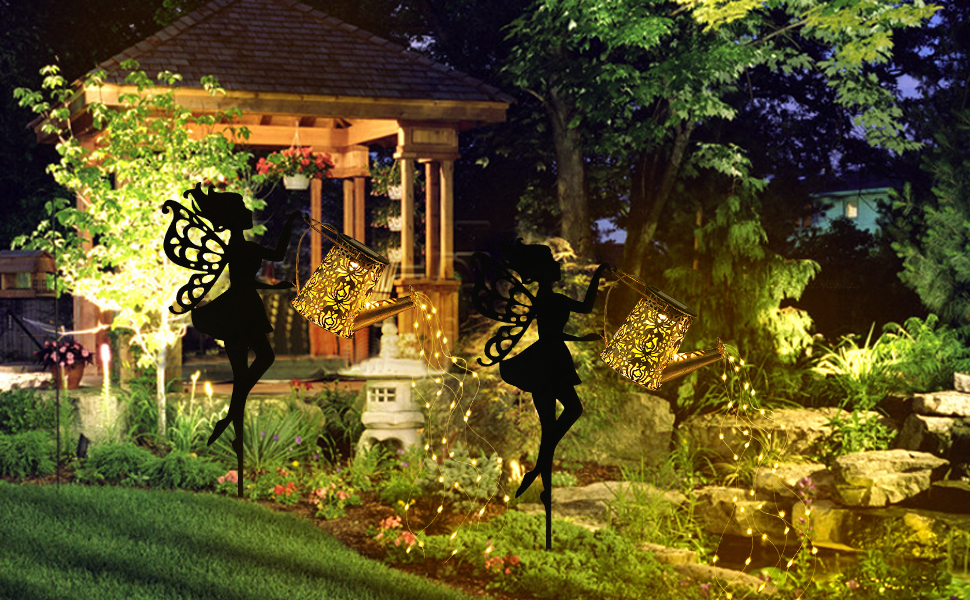 solar garden lights decorative,metal garden decor,solar garden light,flower bed decor,