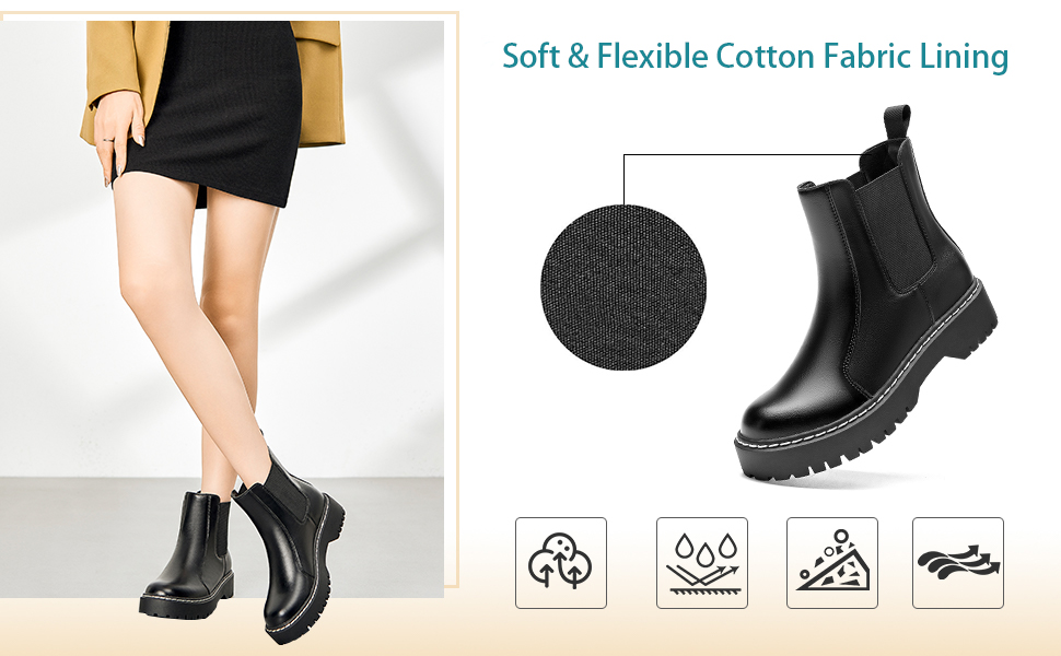 Cute Boots With Breathable Cotton Fabric Lining