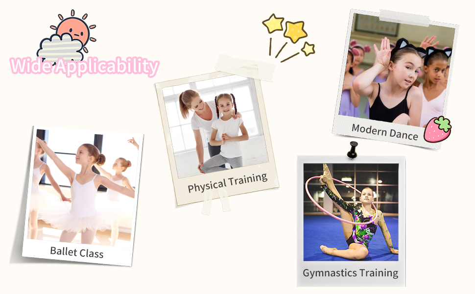 Girls Ballet Shoes, Indoor Ballerina Dance Flats Slippers for Kids, Toddlers Dancing, Yoga Soft