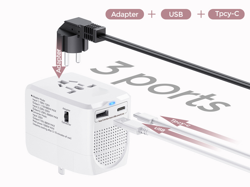Amazon.co.jp: 2000W 超小型 220Vから100V 変圧器 海外旅行用