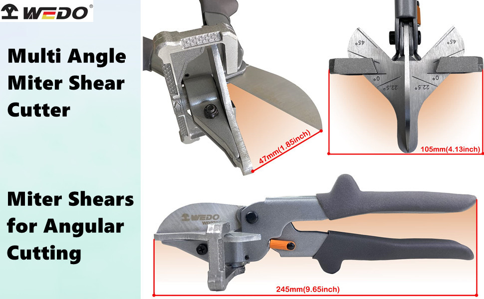 WEDO Miter Shears for Angular Cutting,Multi Angle Miter Shear Cutter,Miter Shears,Length 245mm