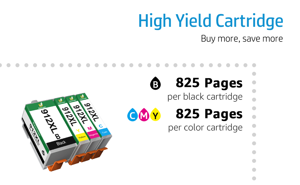 912 XL Replacement for HP 912 Ink Cartridges hp 912XL Ink Cartridges