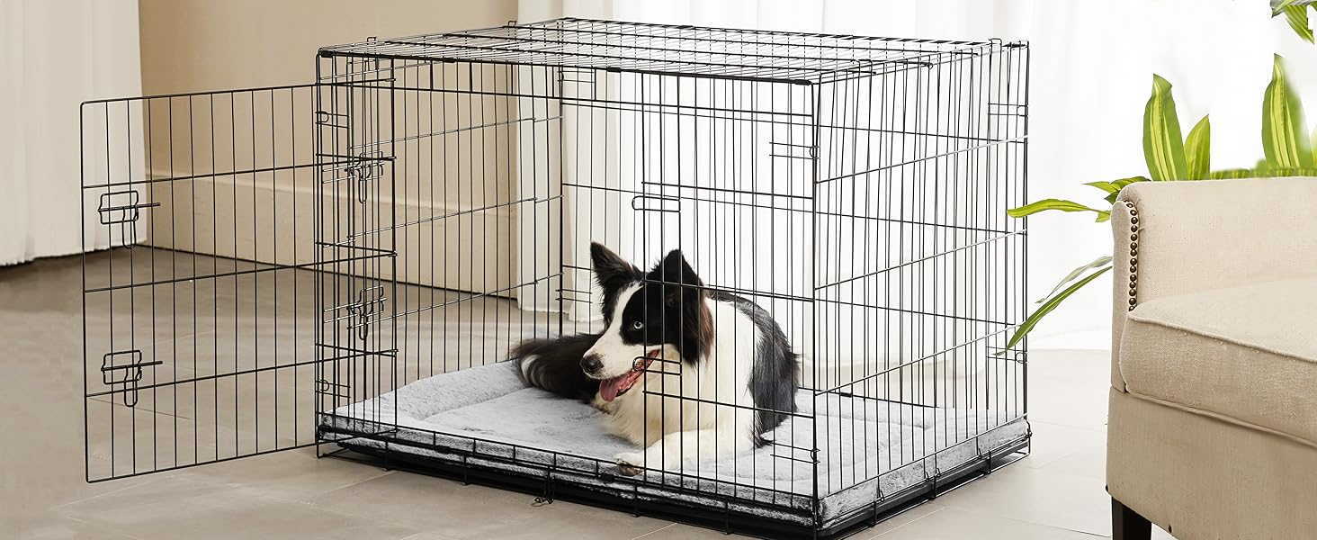 Figopage Stylish Dog Bed for Crate with Removable Machine Washable, Dog Crate Mat
