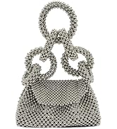 Miuco Pearl Big Ring Top Handle Bag Evening Wedding purse Handmade Beaded Handbag