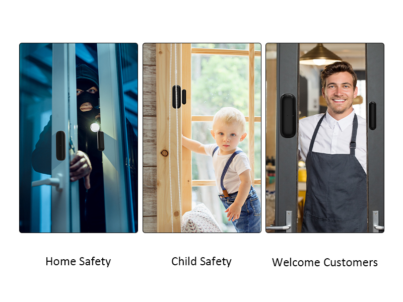 SECRUI Door Chime, Wireless Door Open Contact Sensor Alarm with 500ft