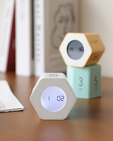 mooas Flip Desk Clock (Black), Retro Vin... 10 timer clock time clock timer cube pomodoro timer productivity timers