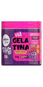 Salon Line, Gelatina Capilar Hidratante, Maracujá, #todecacho Kids, Vegana - Para Cabelos Ondulados, Cacheados e Crespos, Salon Line, 550g