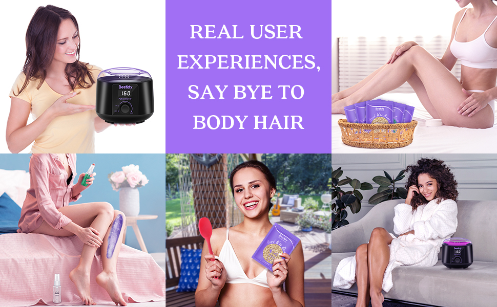 Waxing Kit Wax Warmer, Bestidy Digital Wax Kit with Hard Wax Beads for