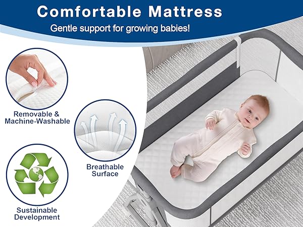 Amazon.com: Jixrolyn 3 in 1 Baby Bassinet Bedside Sleeper