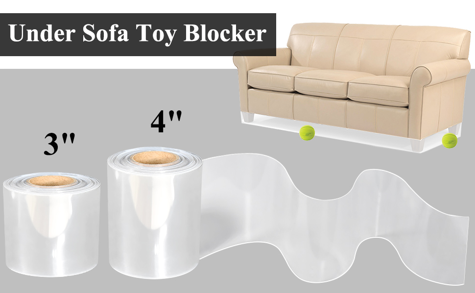 Sopicoz 32.8 Feet Clear Under Couch Blocker, 3 inch high