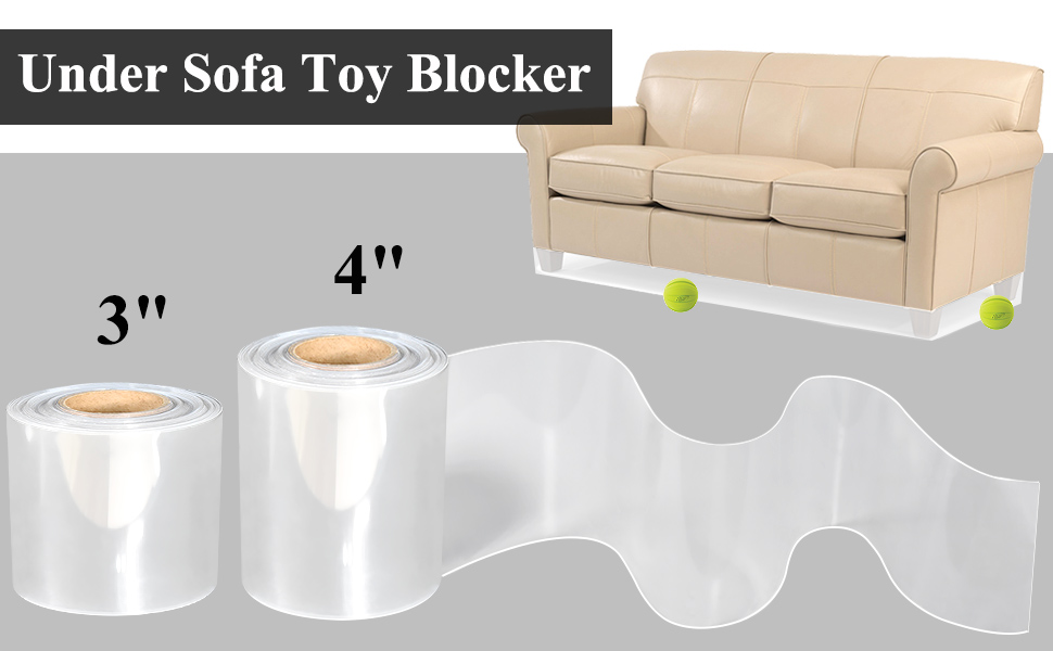  Sopicoz 32.8 Feet Clear Under Couch Blocker, 3 inch