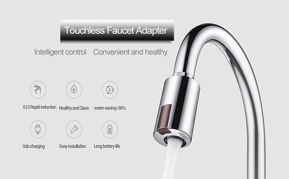 Touchless Faucet Adapter for Kitchen Bathroom, Universal Standards