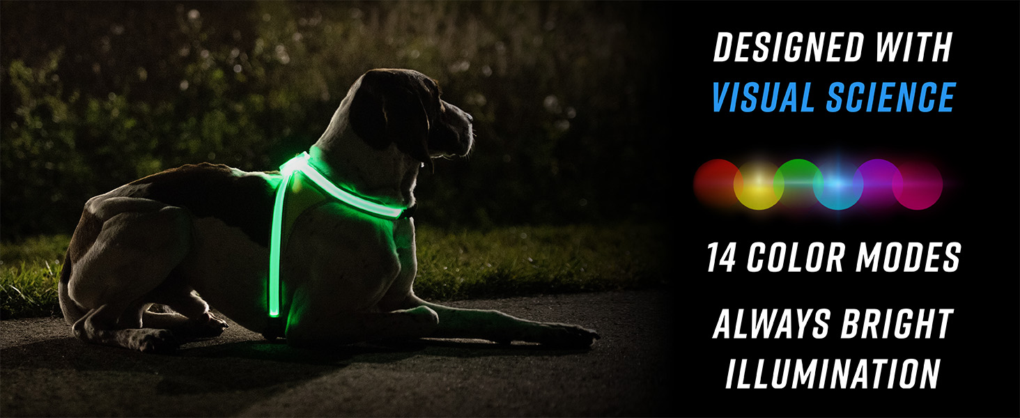 Noxgear | Lighthound - Designed with Visual Science, 14 Color Modes, Always Bright Illumination