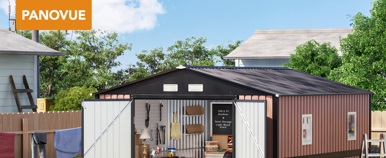 10X12X7.5 FT Outdoor Metal Storage