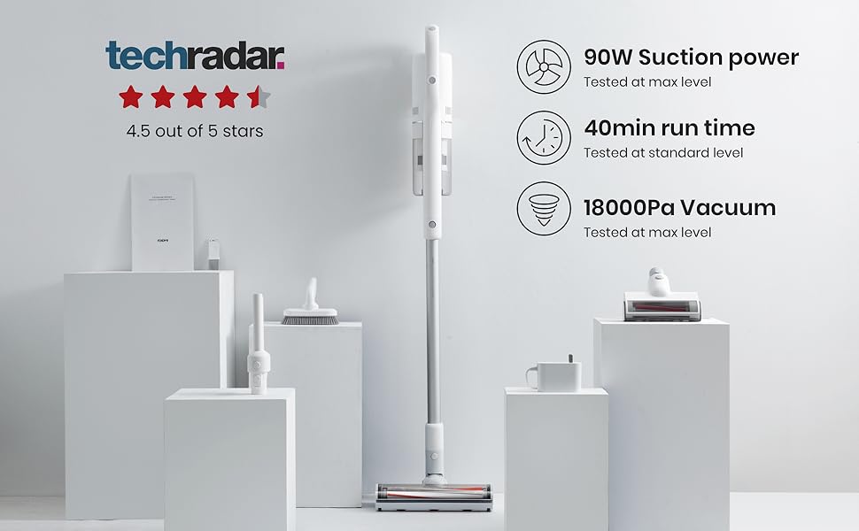 ROIDMI S1E Cordless Vacuum Cleaner Stick, Anti Tangle Hair Brush Head, 2 in 1 Stick Vacuum