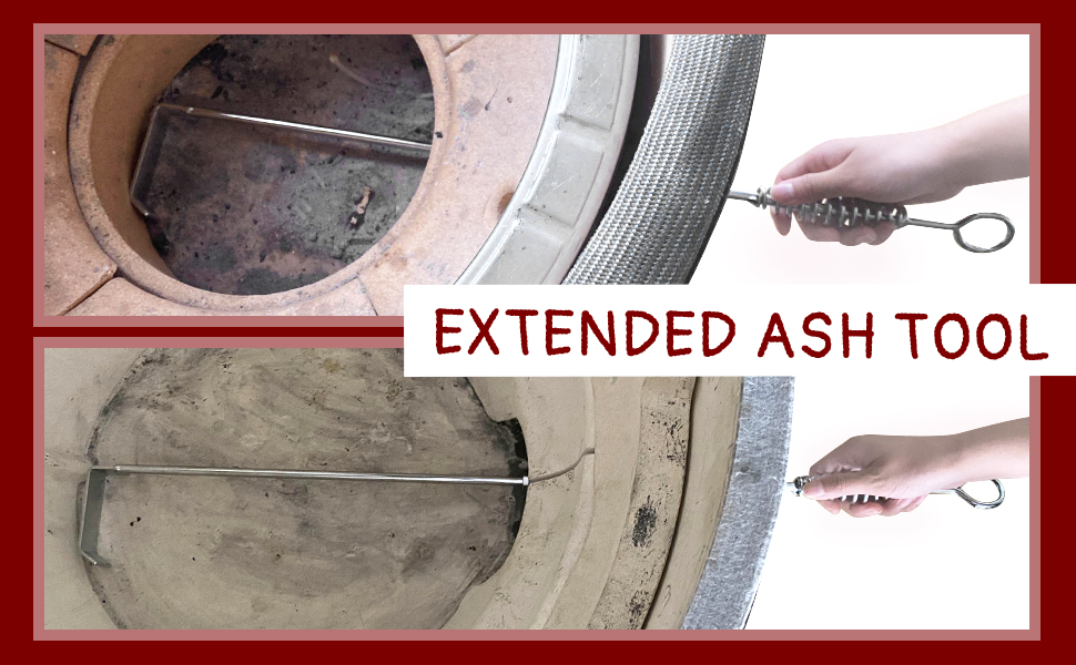 Charcoal Grill Ash Tool Poker Big Green Egg Accessories