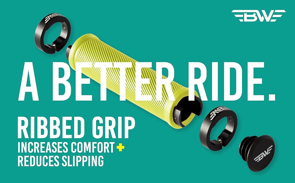 Durable Chainline Bike Ribbed Grip increases comfort & reduces slipping with double locking System