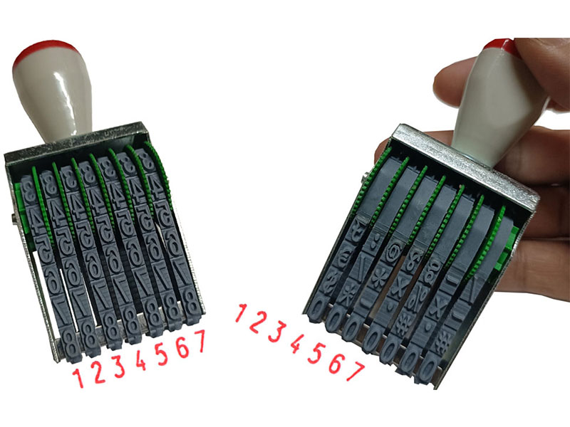 Amazon.com : zeng 7 Digits Rubber Number Stamp, Adjustable