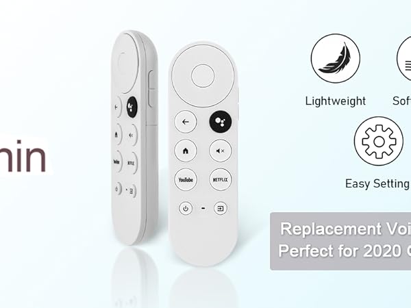 Amazon | YiBiChin 音声リモコンSuitable for Google TV 4K Snow 2020