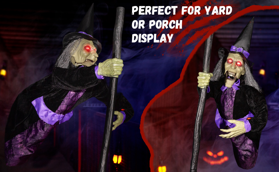 Halloween Animatronic Floating Witch