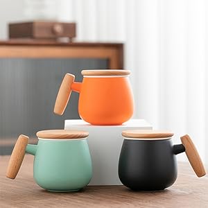 wooden handle mug